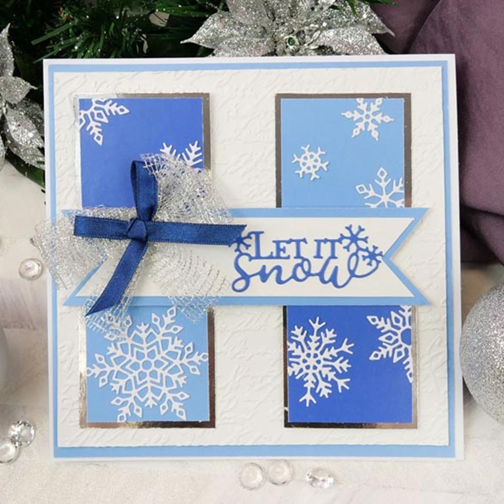 Christmas Snowflake Cutting Dies Stencils Carbon Steel Die Cut Template for Card Making Album Scrapbooking Embellishment
