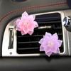 Crystal Lotus Car Air Freshener Clip Car Perfume Clip Aromatherapy Air Conditioning Vent Ornaments Car Interior Decoration