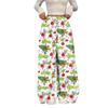 Women's Casual Christmas Print Elastic Waist Loose Fit With Plush Wide Leg Pants
