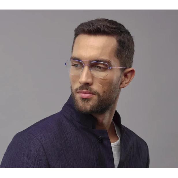 Denmark Men Double Beam Glasses Frame EDWIN Fashion Square Titanium Ultralight Eyeglasses Women Screwless Business Retro Eyewear