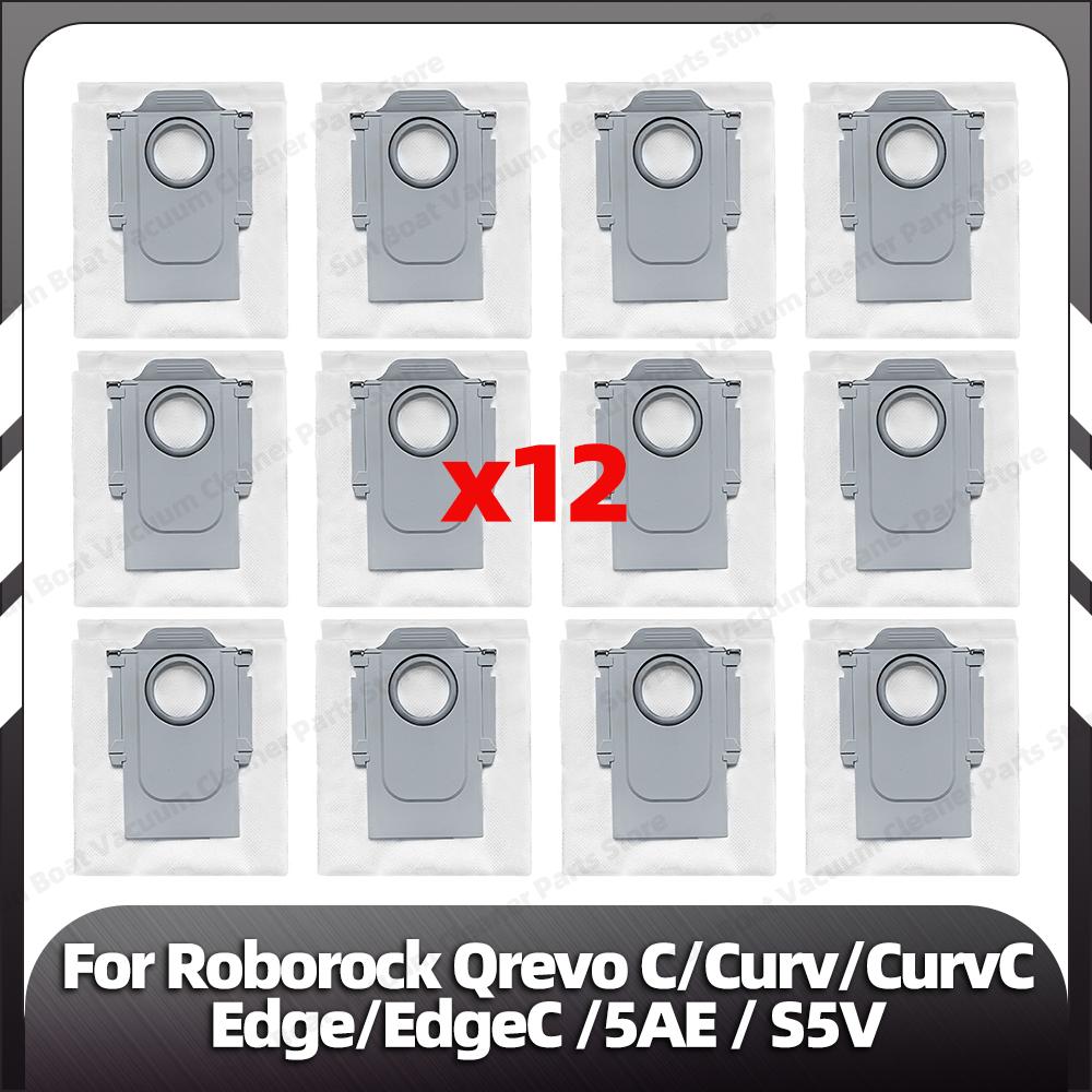 Compatible for Roborock Qrevo C / Curv / CurvC / Edge / EdgeC / 5AE / S5V Main Side Brush HEPA Filter Mop Pad Dust Bag Parts