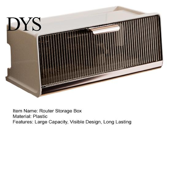 Wire Cable Storage Case Wi-Fi Router Shelf Large Capacity Dustproof Visible Design Smooth Edge Simple Appearance Container Save Space Plastic