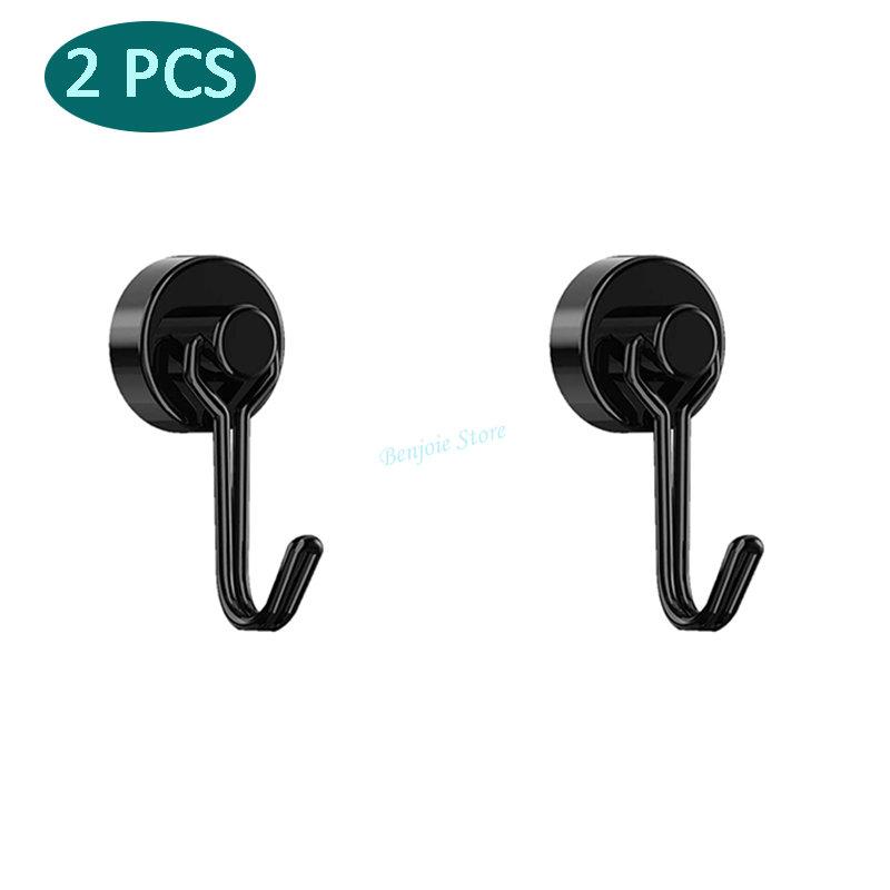 Magnetické háčky Vysoce odolné magnety Háček 30LB Silný neodymový magnet s otočnými háčky pro domácí kuchyňské věnce na klíče od ledničky
