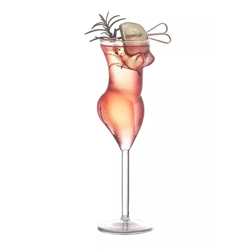 Creative Cocktail Glass Body Shape Whiskey Goblet Wine Shot Funny Beer Cup for Party Home Bar KTV Nightclub Bar Tool