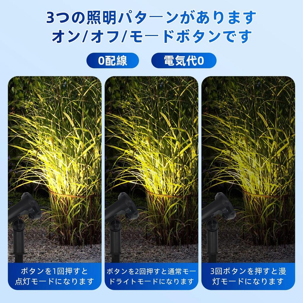 KKLM Solar Brightness Solar Auto or 3 Brightness Ultra No Wiring IP65 Ideal for Security and Disaster Garden Lawn Parking Set of 2 Lights, Outdoor,