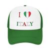 I Love Italy  Sun Hats  Trendy Unisex Adult Mesh Trucker Hat Dropshipping Design Kpop Rock Baseball Caps Birthday Gift