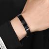 Unisex Adjustable Silicone Stainless Steel Bracelet - European & American Style