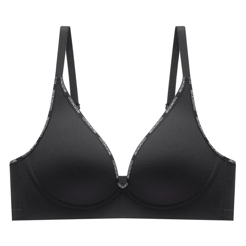 

Seamless One-Piece Student Party Thin Cup Bra with Letter Design 34/75AB чорний