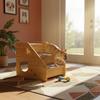 Wooden Pet Stairs Stable Design Dog Steps for Bed Cat Climbing Steps Anti-Slip Surface Three-Tier Wooden Pet Stairs for Sofa
