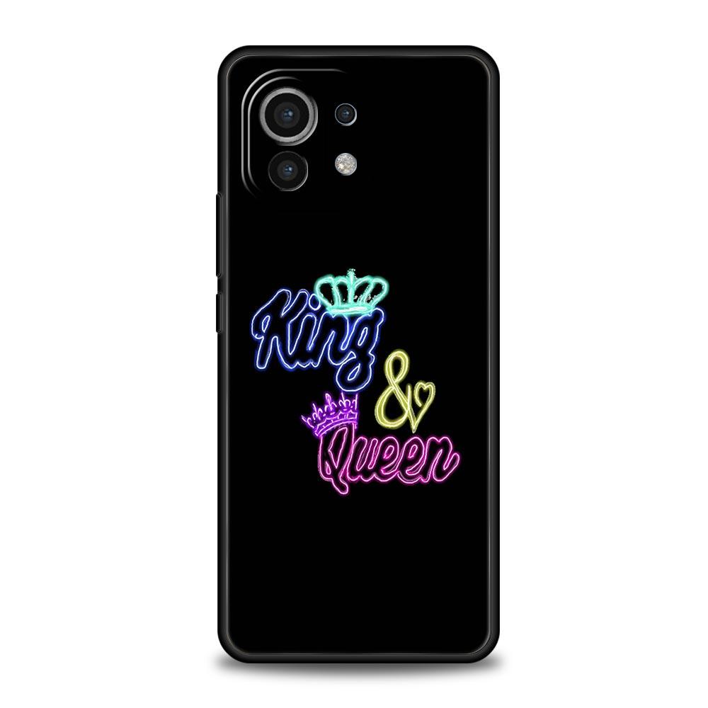 

Чехол для телефона с короной QUEEN & KING для пары для Xiaomi 14 13T 12T Pro 12 13 11 Ultra Mi Note 10 Lite 10T 5G 11X Pro 11T 11i 9T Xiaomi 12