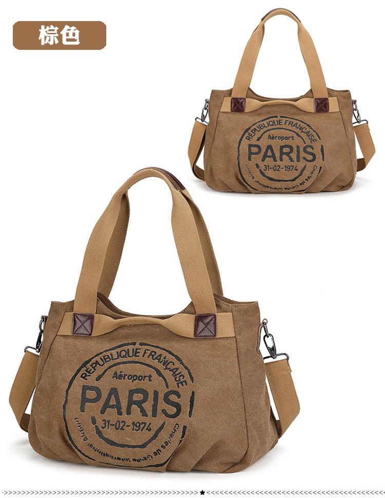 Student Class Leisure Handheld Letter Tote Bag Large Capacity Shoulder Canvas Tote Bag