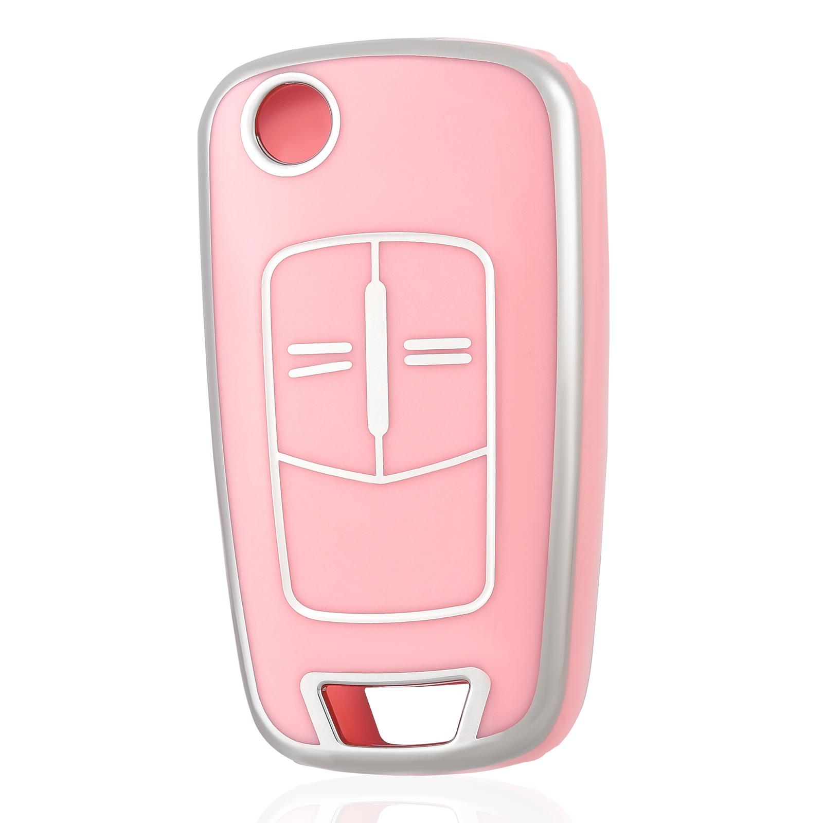 

9 Color 2 Bottons for Vauxhall Opel Astra J Corsa D Vectra C Zafira L778 Insignia Accessories Silver Tpu Car Key Case Cover