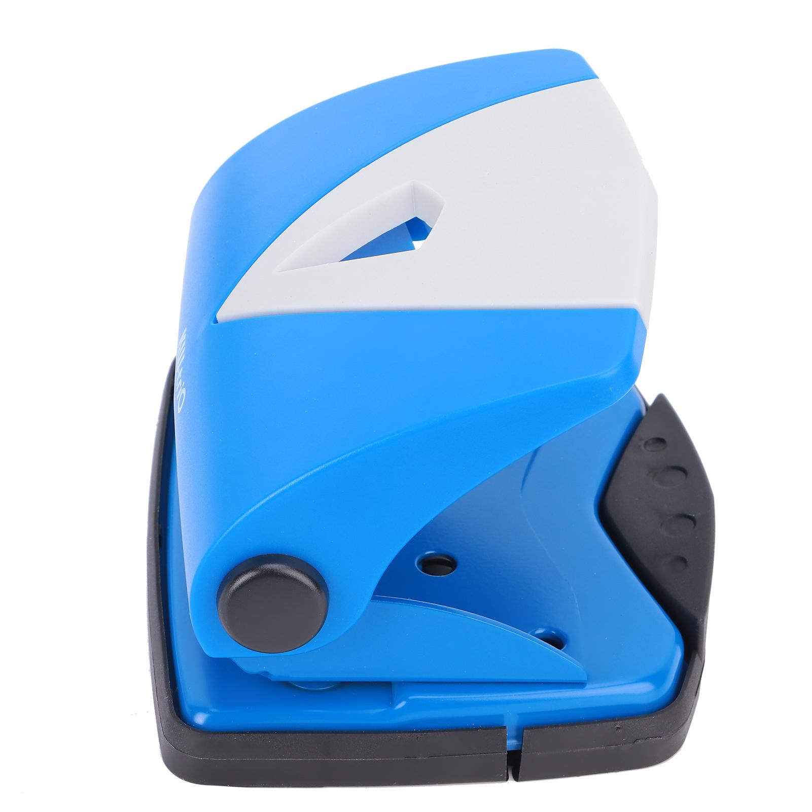 

Hole Punch Small Plastic Adjustable Positioning Punching Machine for Stationery BindingBlue синій