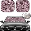 Gven Windshield Sun Shade 2Pcs With Bonus Pink Car Sunshade For Front Window Shades 2025 Technology Reflect UV And Heat Sun Visor Automotive