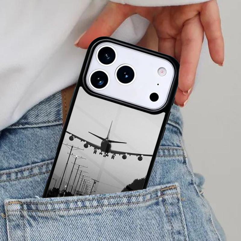 Aircraft Airplane Fly Travel soft Phone Case for iPhone 16e 15 14 13 12 17 Pro Max Plus Air 17pro Cover Coque