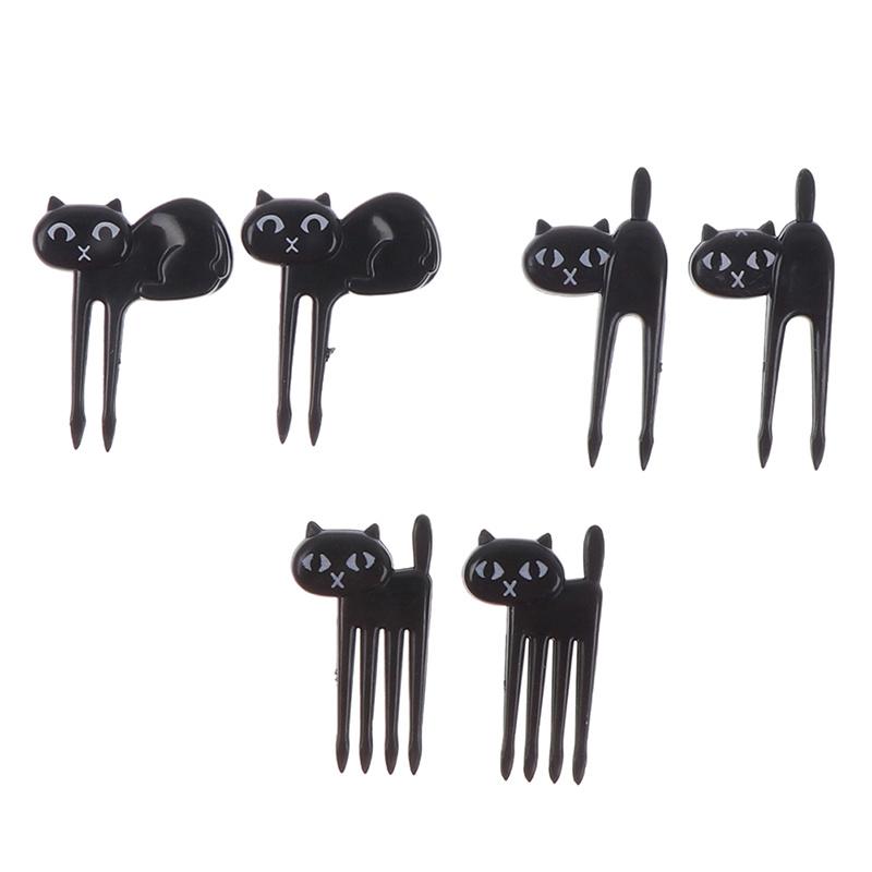 6/10pcs/set Animal Food Fruit Picks Forks Bento Lunch Box Decor Accessory For Kids Toothpick Lunches Party Decor