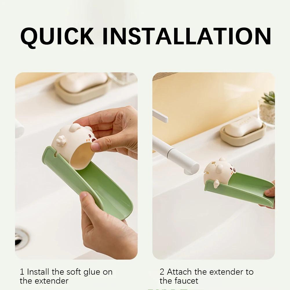 Cartoon Faucets Spout Extenders Splash-Proof Multipurpose Fun Baby Hand Washing Assistant For Kitchen Sink Faucet Accessories