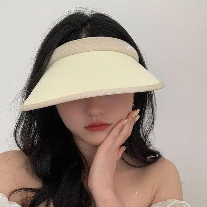 UV Protection Hat Summer Korean Style Sunshade Sunscreen Hat Empty Top Hat Women Casual Hat Trendy Outdoor Sun Hat