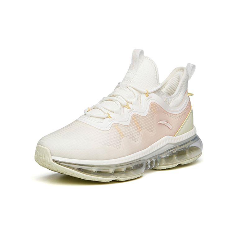 Anta Low Top Running Shoes With Shock Absorption And Slip Resistance Women Sneakers White Yellow 922135518-2