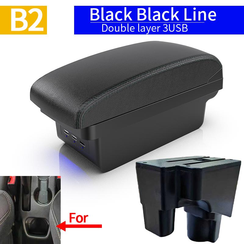 For Chevrolet SPIN car armrest interior modification upgrade double-layer storage box center console with USB car accessories