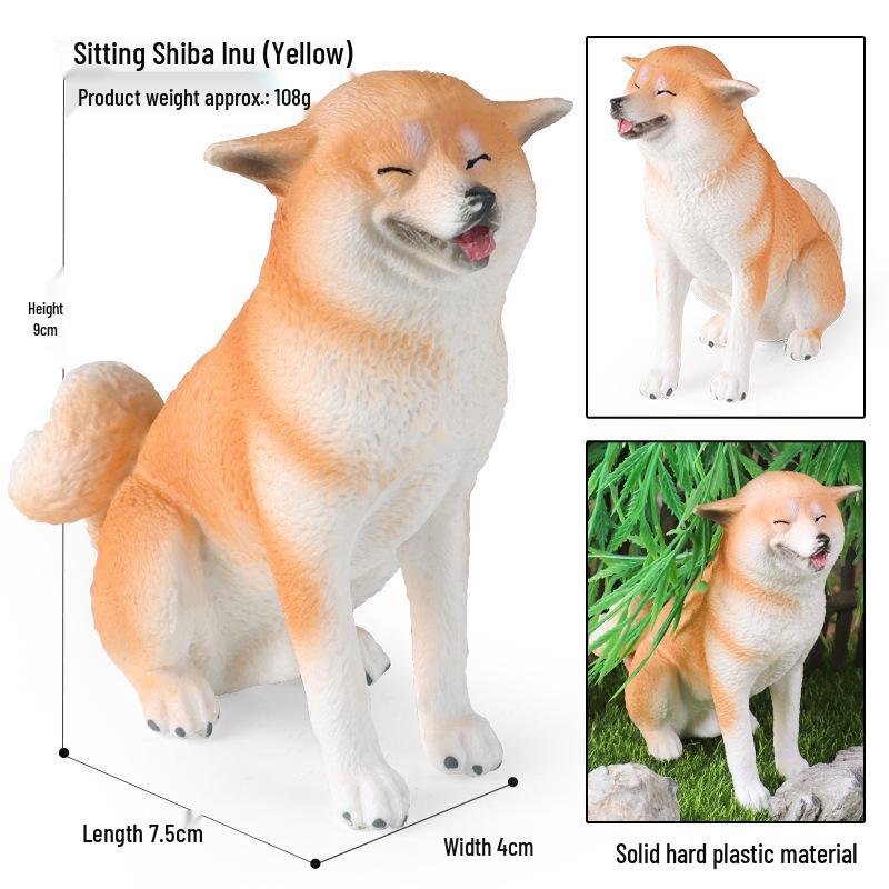 Children s Cognitive Shiba Inu Simulation Model - Small Desktop Pet Ornament Gift