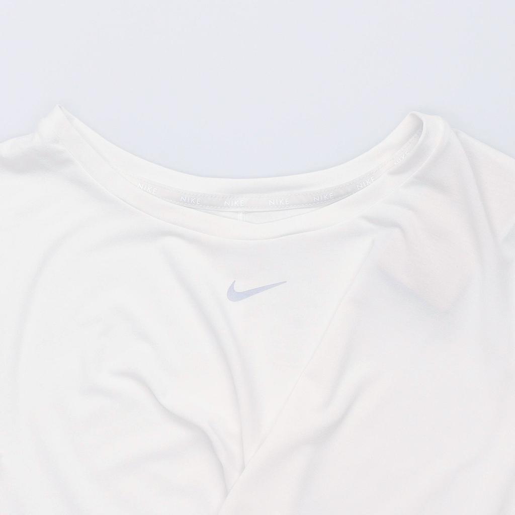 Nike Dri Fit Crop Tops Women's White Crew Neck Moderate DD4921-100