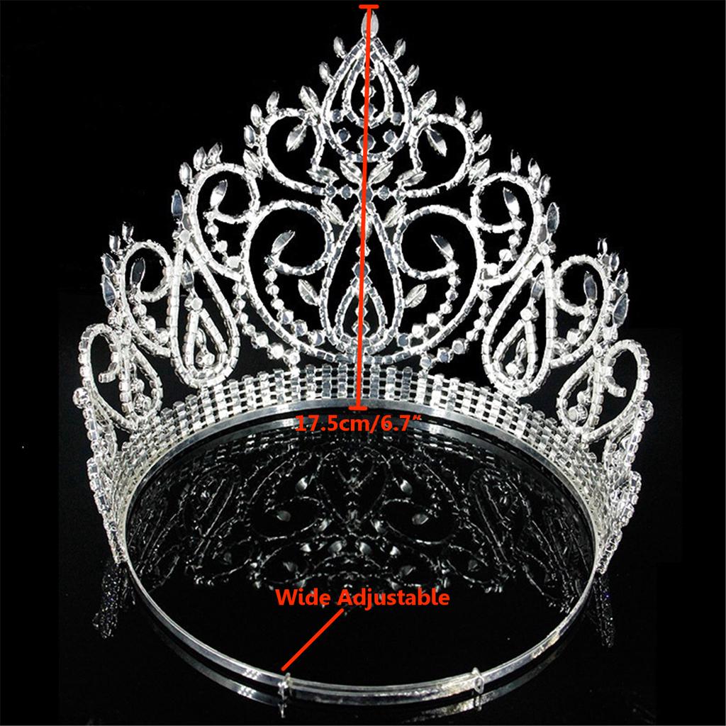 Details about / 7cm HighFull Crystal Pearl Luxury Wedding Bridal Party Pageant Prom Tiara Crown