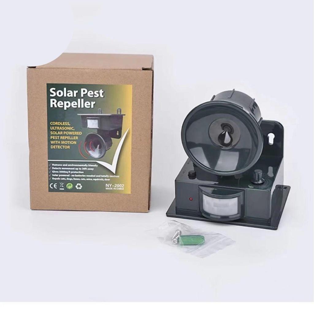 Solar Ultrasonic Animal Repeller Bird Deer Cat Dog Mouse Repellent Outdoor Yard Protection Waterproof Intelligent Dual Mode
