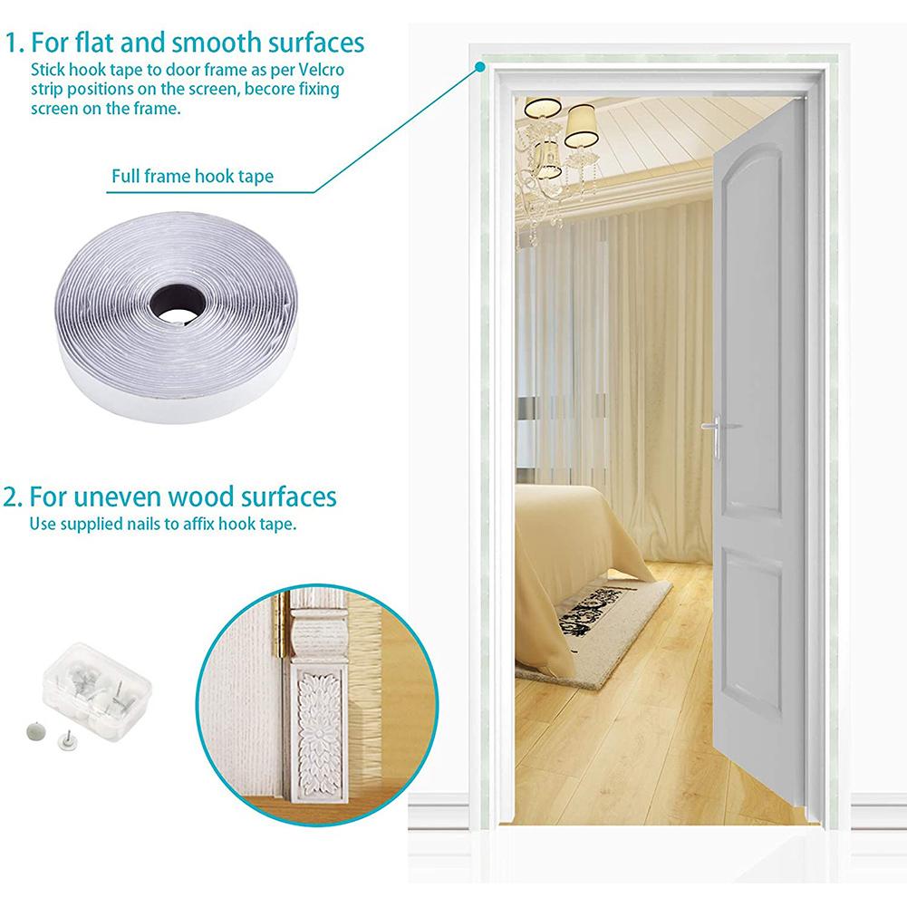 Magnetic Screen Door Curtain Pet and Kid Friendly Summer Anti-Mosquito Net Fly Insect Screen Mesh for Balcony Doors Living Room