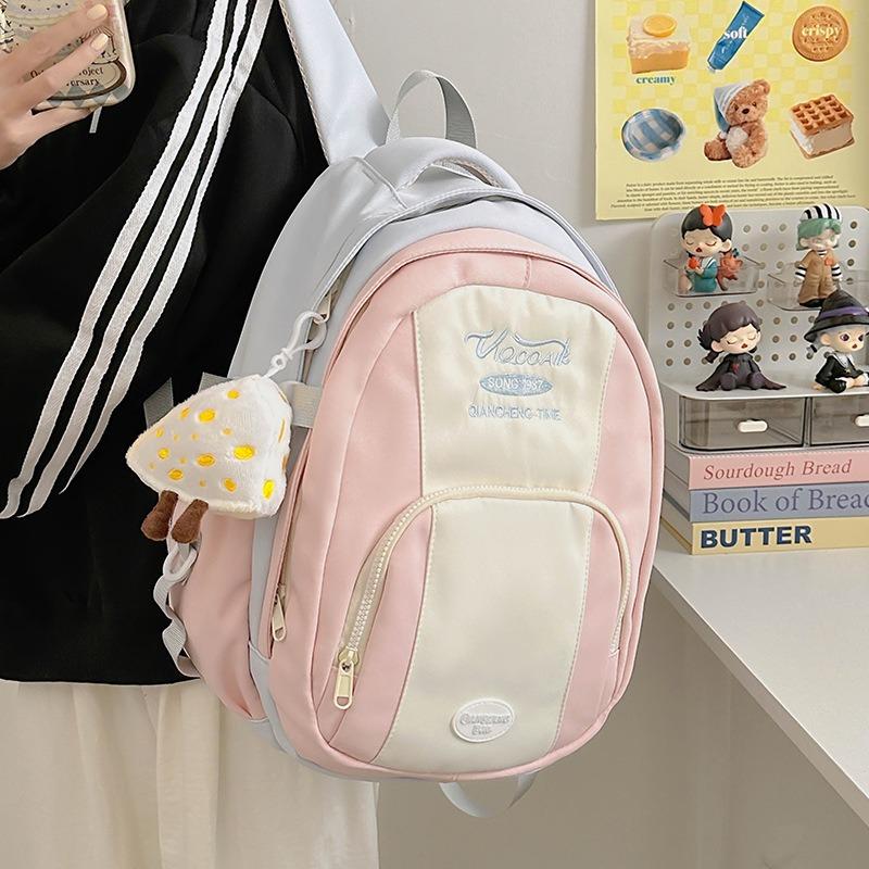 College Style Contrasting Colors Niche Design Schoolbag New Small Fresh Large Capacity High Value Backpack