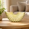 Resin Ornament Textured Shell-Inspired Geometric Vase for Contemporary Interiors