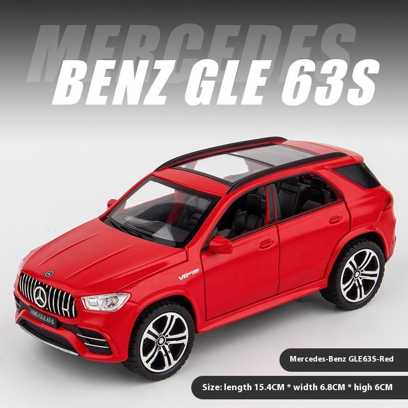 

1:32 Mercedes Benz GLE 63s SUV Alloy Diecast Model Car Central Control Ornaments Simulation Miniatures Model Gift for Childrens червоний