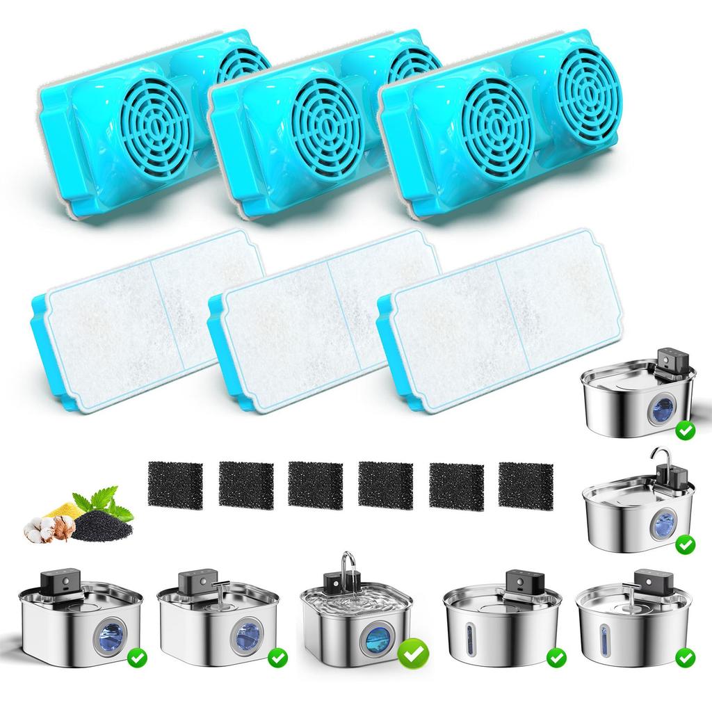 Intelligente Edelstahl-Haustier-Wasserfontäne mit kabellosem Laden