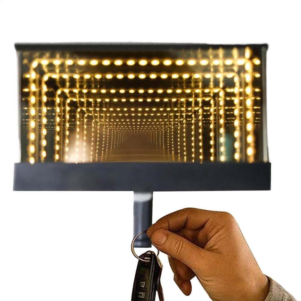Key Holder for Wall 3D Light Illusion Mirror Storage Organizer Car Keys Display for Garage Entryway Home Workshop Parking Space