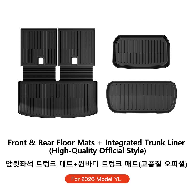 AMM1 YZ For Tesla Floor Mat Model YL 2026 Car Trunk Mat Set Luggage Mat TPE Waterproof Anti-Slip Set LHD&RHD Floor Liner Mat