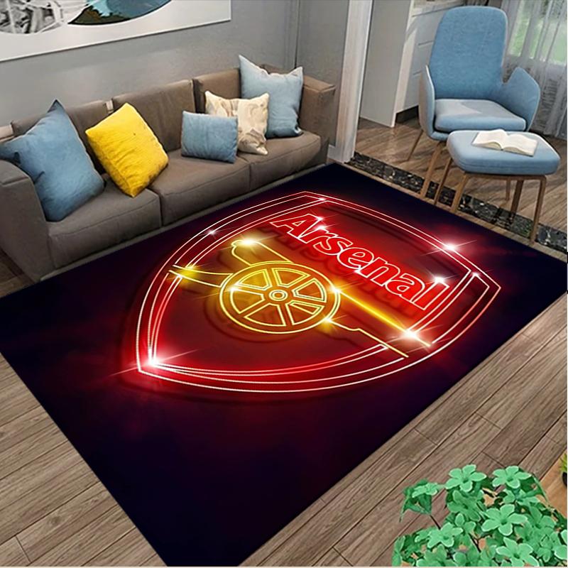 1pc Football Club Carpet for Room Floor Mat, Comfortable Office Chair Printed Area Rug, Beautiful Hotel Rug