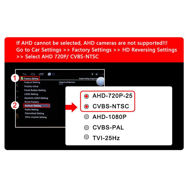 Smartour Parking New CVBS Switch AHD 720P Car Rear View Camera 170 Degree Fisheye Golden Len Front View for Focus Toyota Kia BMW