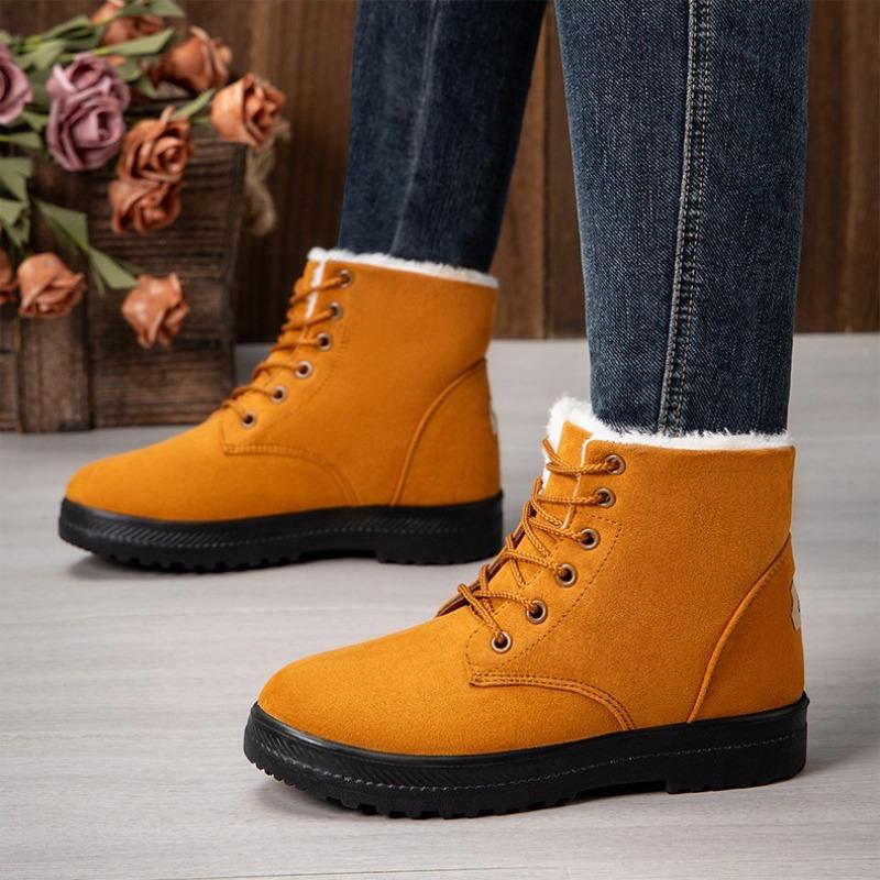 Women High Top Snow Boots  Winter Trend Men's Women Warm Casual Cottom Shoes Suede Comfortable Neutral Walking Shoes 35-44