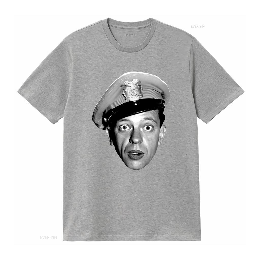 Vintage Retro Funny Mayberry Deputy Surprised Face Print Casual T Shirt vintage Washed streetwear Slightly Unisex Stretched