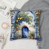 Refreshing Lemon - Themed Pillow Case Square Pillowcase Double-Sided Printing Short Plush Sofa Cushion Cover Bedroom