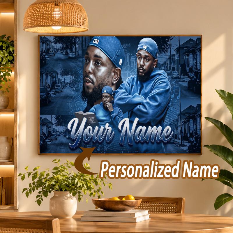 Custom Name Kendrick Lamar 5D Diamond Painting Personalized Full Drill Diamond Art Kit Gift