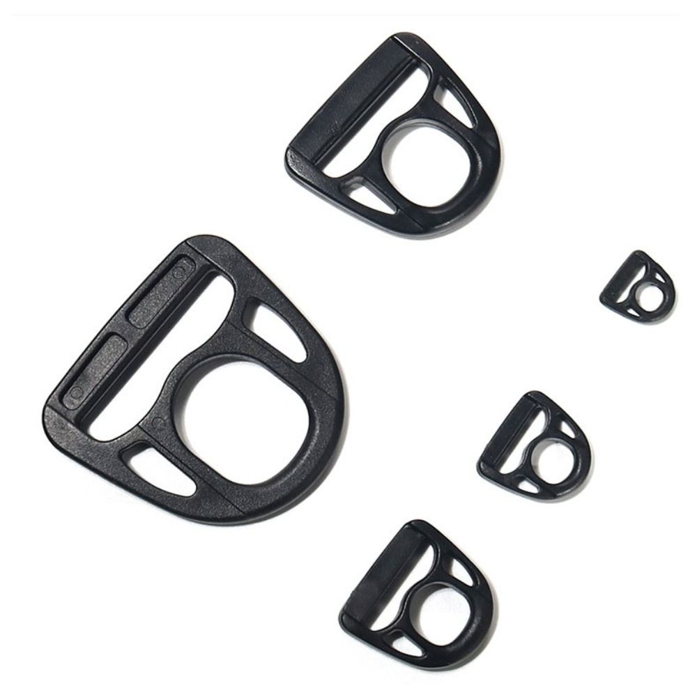 10pcs Black Durable Rope Adjustment Buckle 12~50mm Strap Webbing Buckle Luggage Accessories