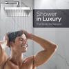 6 Inch Square Booster Shower Head Large Water Volume Filter Electroplating Shower Head Removable High Quality