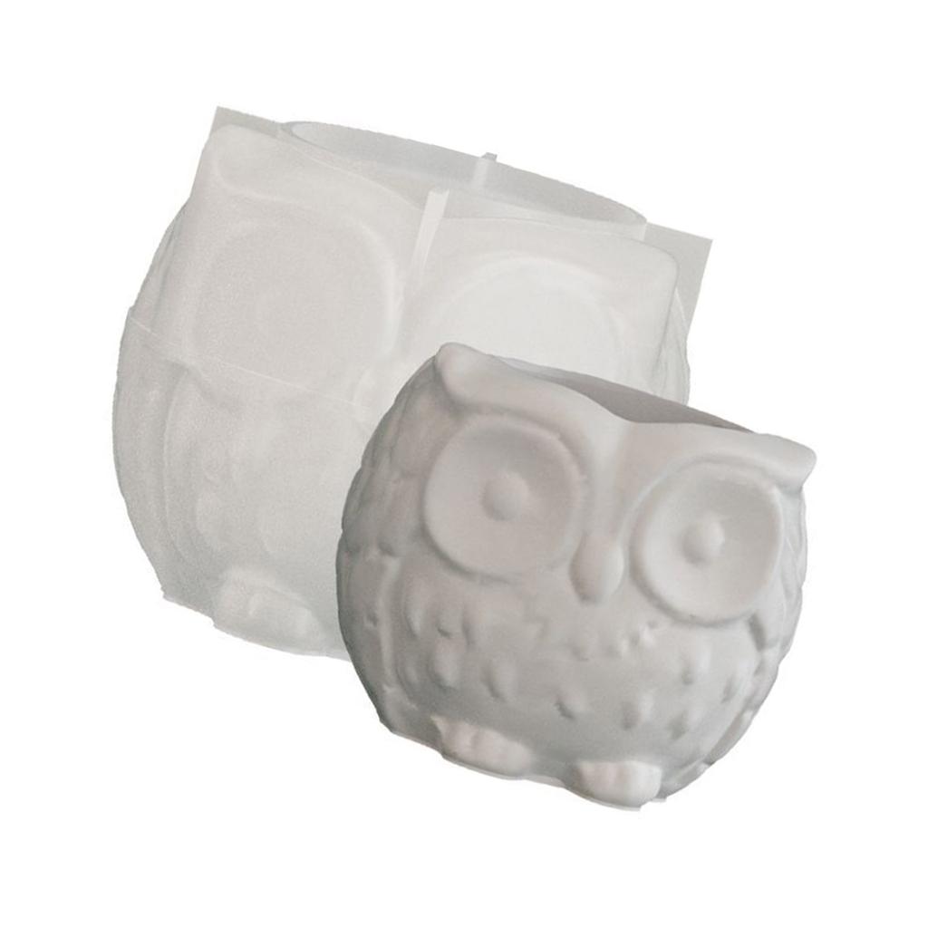 Creative Handmade Silicone Owl Mold For Candle Container And Home Decoration Succulent Planter Mould