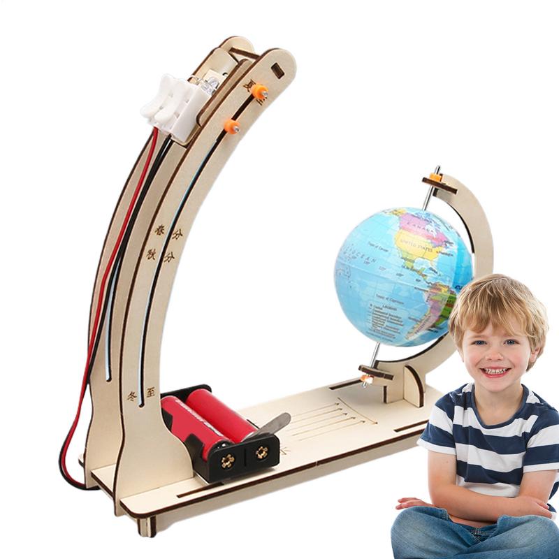 Scientific Model Kits Wooden Satellite Model Making Set Hand Craft Construction Assembly Project Toys Kits For Child Toddler