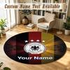 Round Rug Custom NameGermany national football team Pattern Non Slip Carpet Home Floor Decor