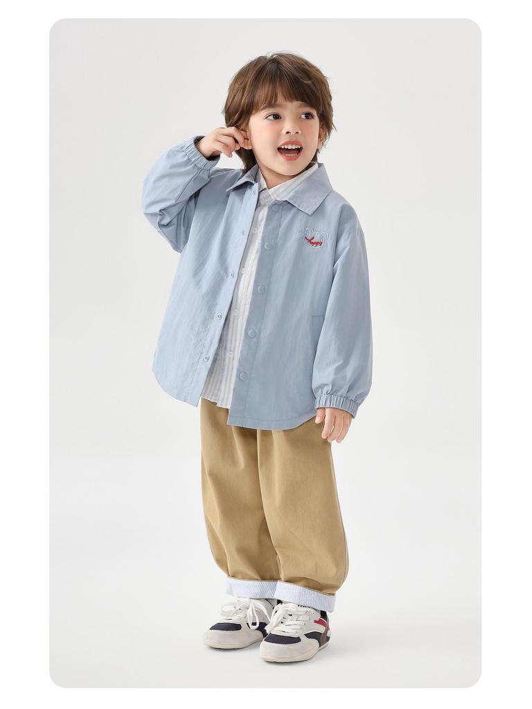 European Boy's Academy Pure Cotton Long Pants - Spring/Autumn 2026 New Style for Toddlers