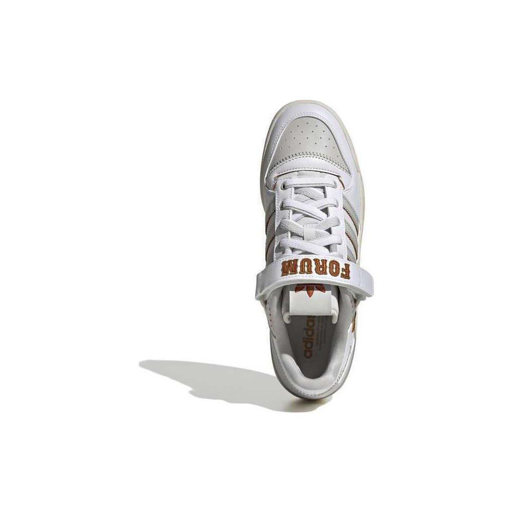 Adidas Forum Low White Grey Embroidered Unisex Sneakers Cloud-White Grey-One Mesa IE0477