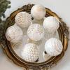 Christmas Ball Ornaments Set 12 Pieces White and Gold Winter Holiday Decoration Shatterproof Christmas Decorations for Tree for