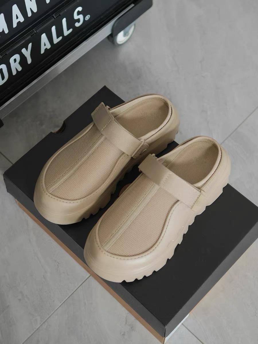 

2025 лето новые Tasman удобные и легкие однотонные сандалии на платформе с липучкой в повседневном стиле, текстура для города 45